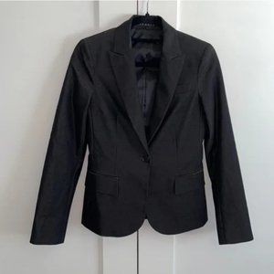 Theory black metallic suit blazer size 2-4